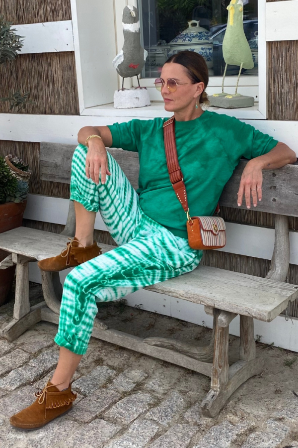 Pantalon Coachella Tie Dye Emerald Green