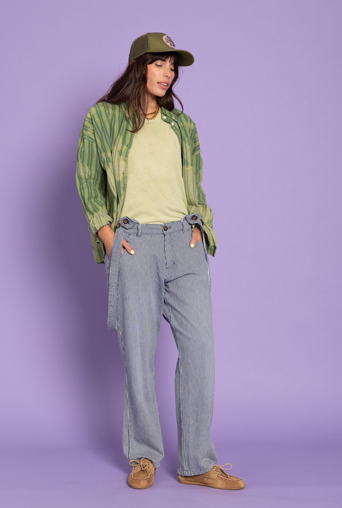 Pantalon 7/8 Vintage GARDENIA PARIS - Imprimé Y2K Années 2000 - Taille ~4/40-42 - Occasion TB état