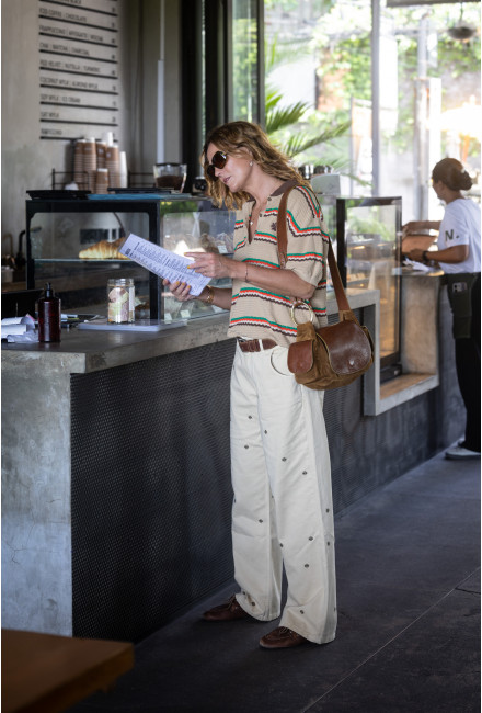 Pantalon à Bretelles Georgia Linen Clover