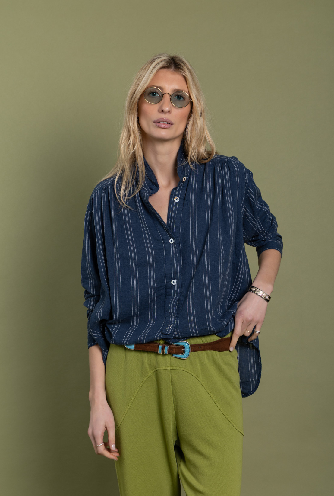 Tunique Fairfax Petrol Blue Stripes