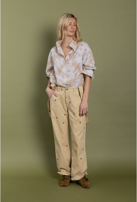 Pantalon à Bretelles Georgia Linen Clover