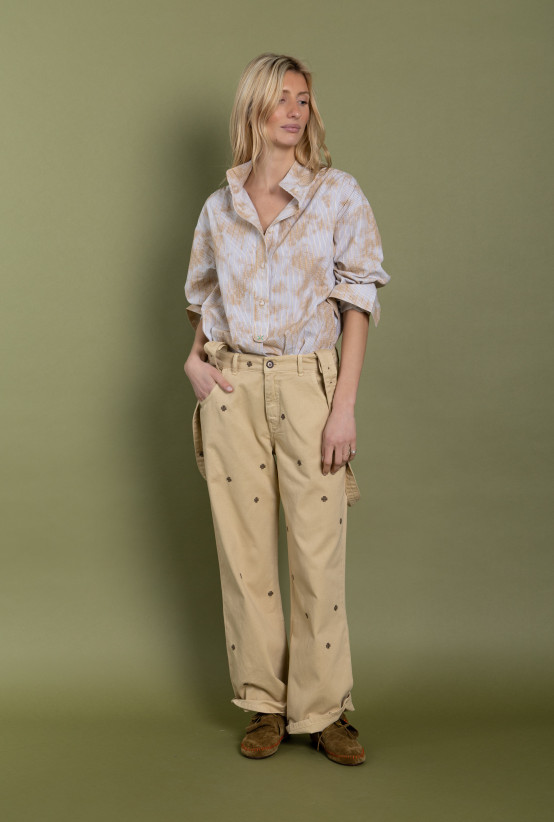 Pantalon à Bretelles Georgia Linen Clover