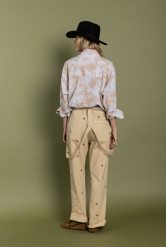 Pantalon à Bretelles Georgia Linen Clover