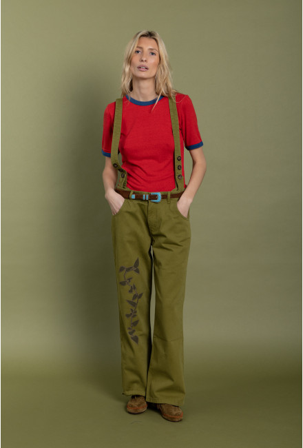 Pantalon à Bretelles Georgia Olive