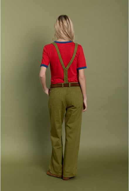 Pantalon à Bretelles Georgia Olive