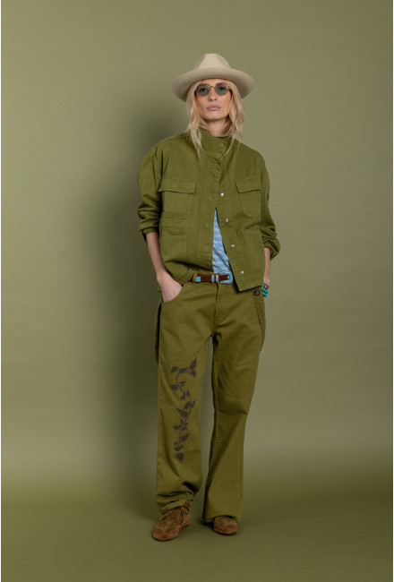 Pantalon à Bretelles Georgia Olive