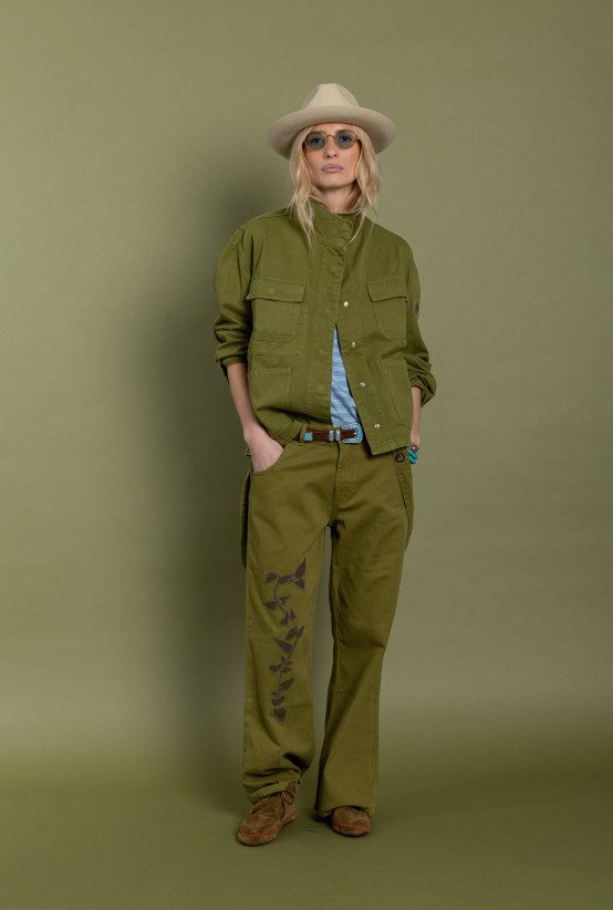 Pantalon à Bretelles Georgia Olive