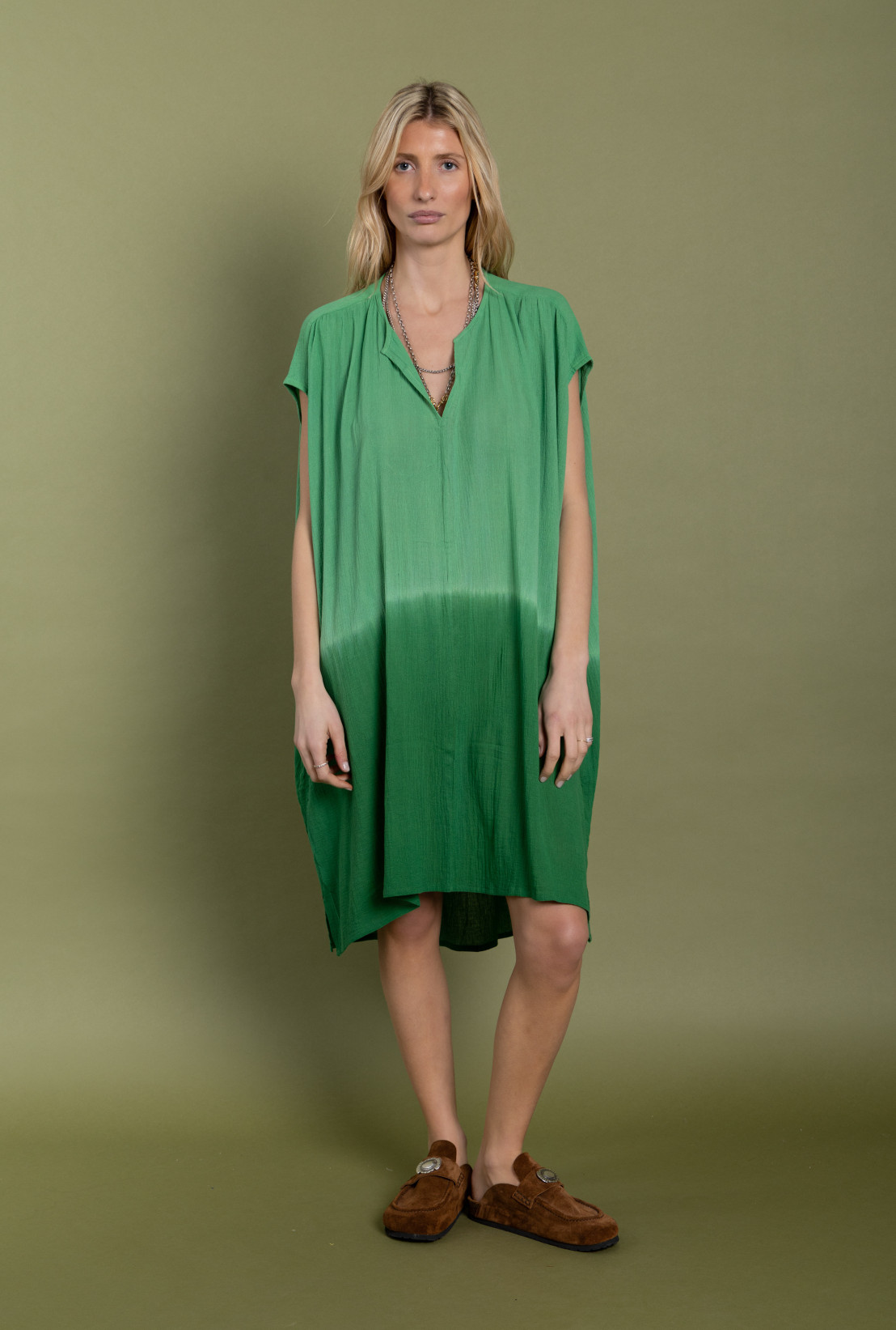 Robe Gustavia Short Emerald Green Dip Dye