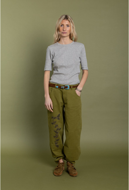Pantalon à Bretelles Georgia Olive
