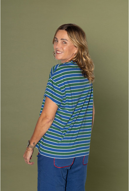 Tee-Shirt Bari Sail Blue Stripes