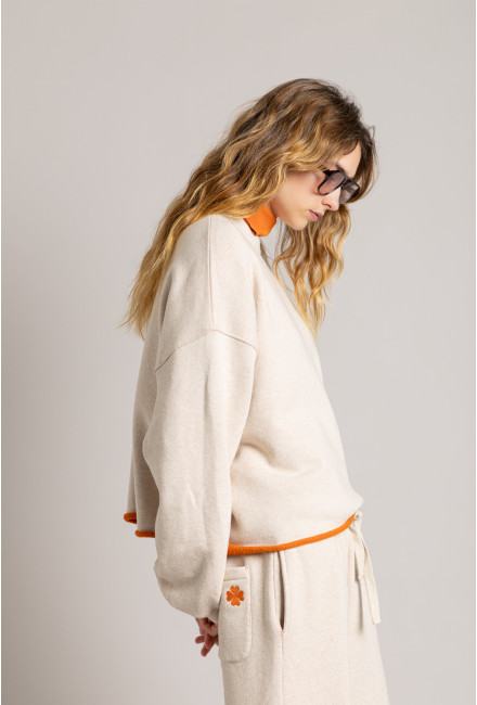 Sweat-Shirt ANDRIA Ecru