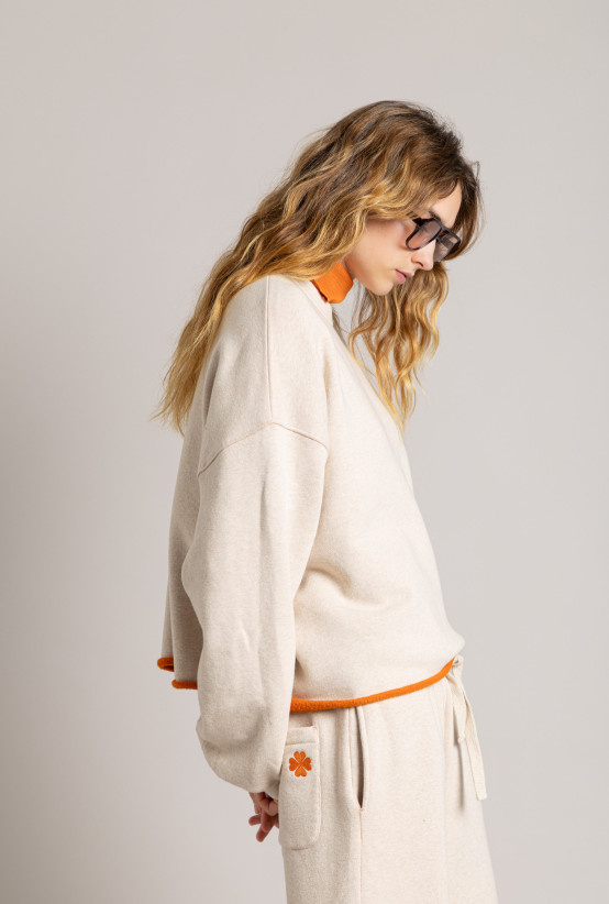 Sweat-Shirt ANDRIA Ecru