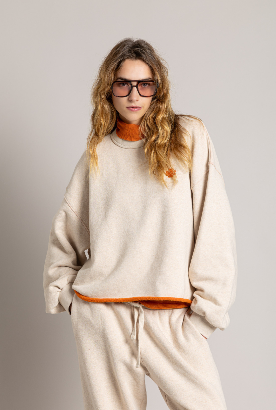 Sweat-Shirt ANDRIA Ecru