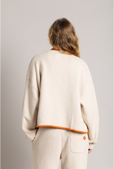 Sweat-Shirt ANDRIA Ecru