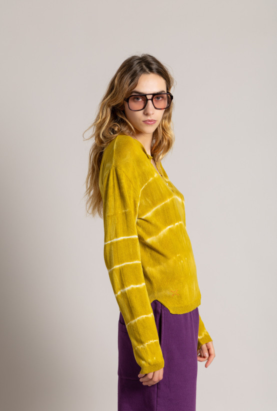Pull Tunisien LUCCA Gold Tie & Dye