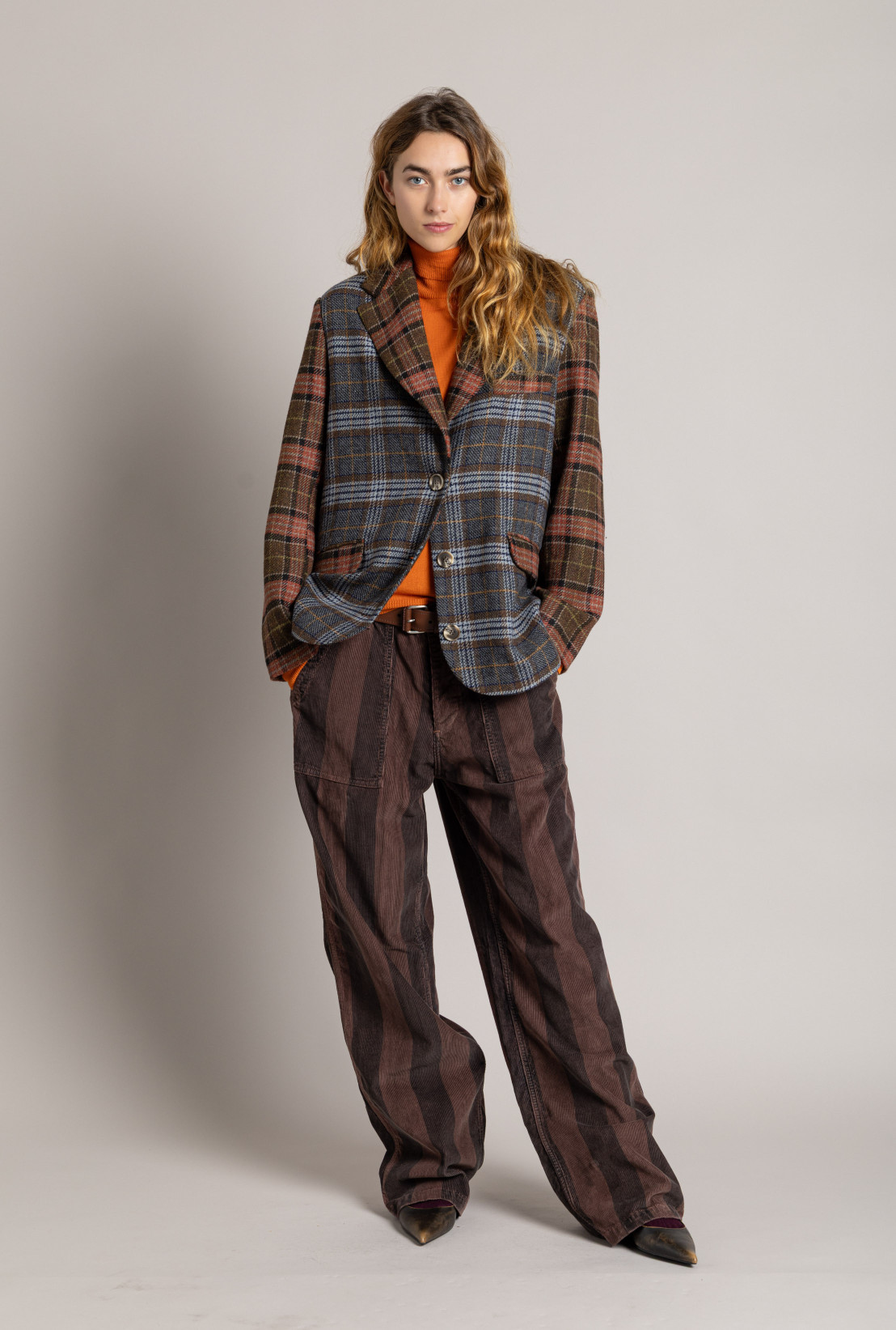 Blazer MESSINA Caramel Checkers