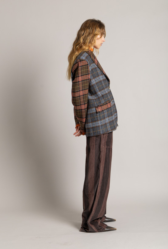 Blazer MESSINA Caramel Checkers