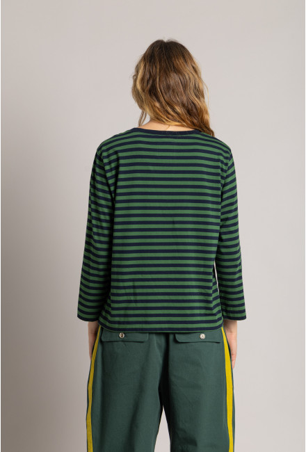 Tee-Shirt NAPOLI Mountain Green Stripes
