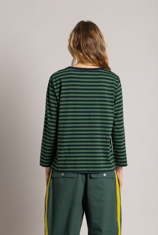 Tee-Shirt NAPOLI Mountain Green Stripes