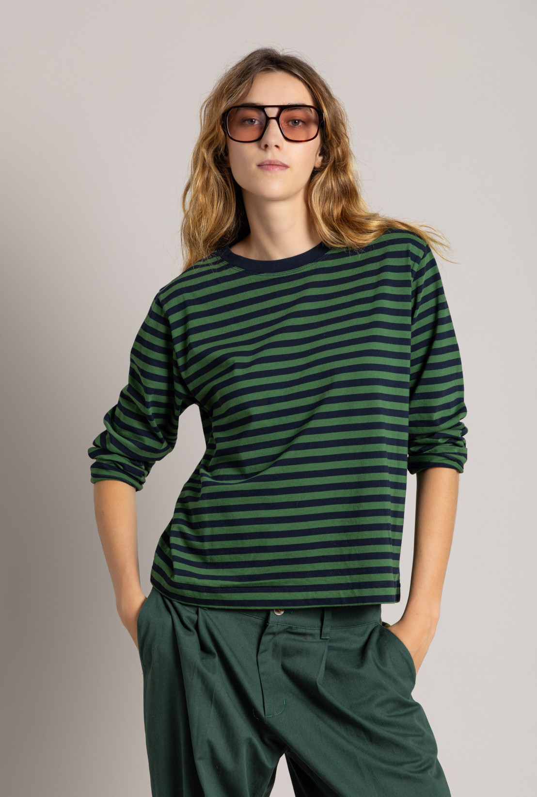 Tee-Shirt NAPOLI Mountain Green Stripes