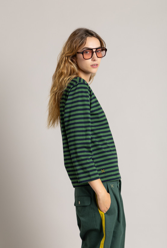 Tee-Shirt NAPOLI Mountain Green Stripes