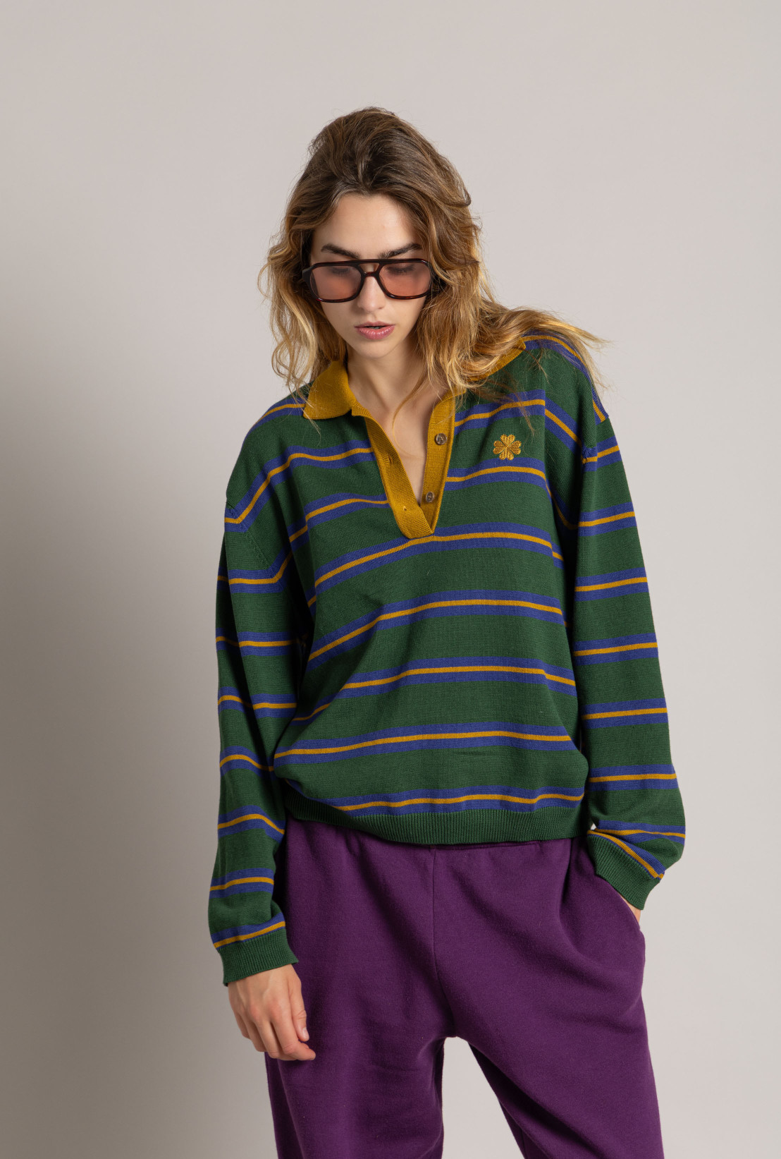 Polo PALERMO Mountain Green Stripes