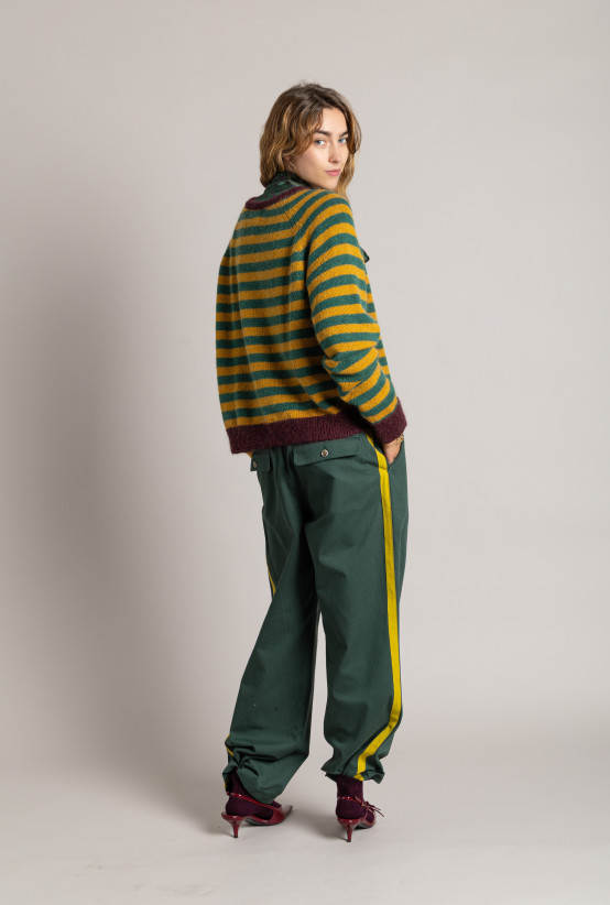 Pull RAVENA Mountain Green Stripes