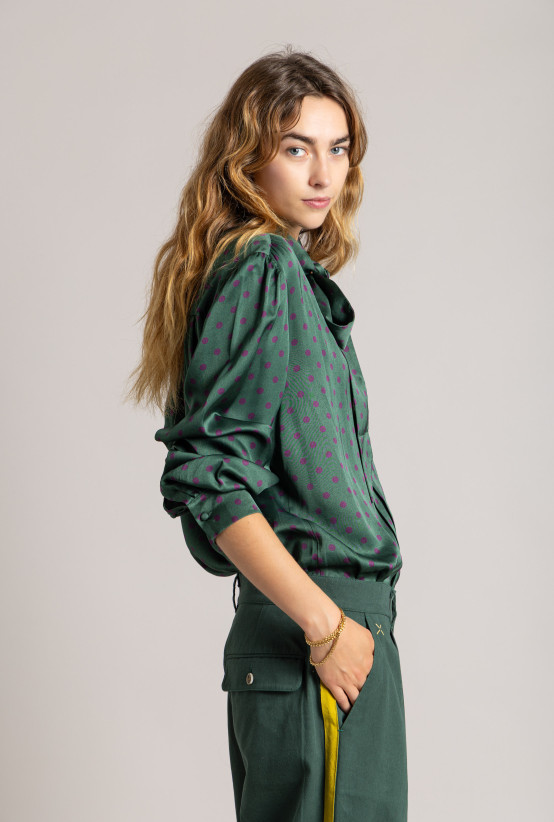 Chemise TIVOLI Mountain Green Dots