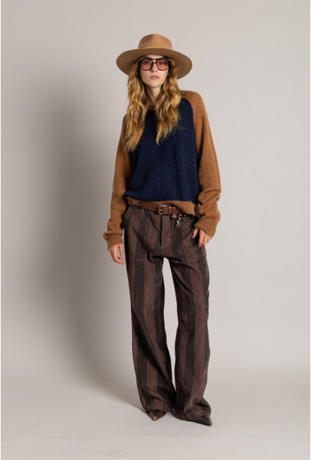 Pantalon VANCOUVER Beetroot stripes
