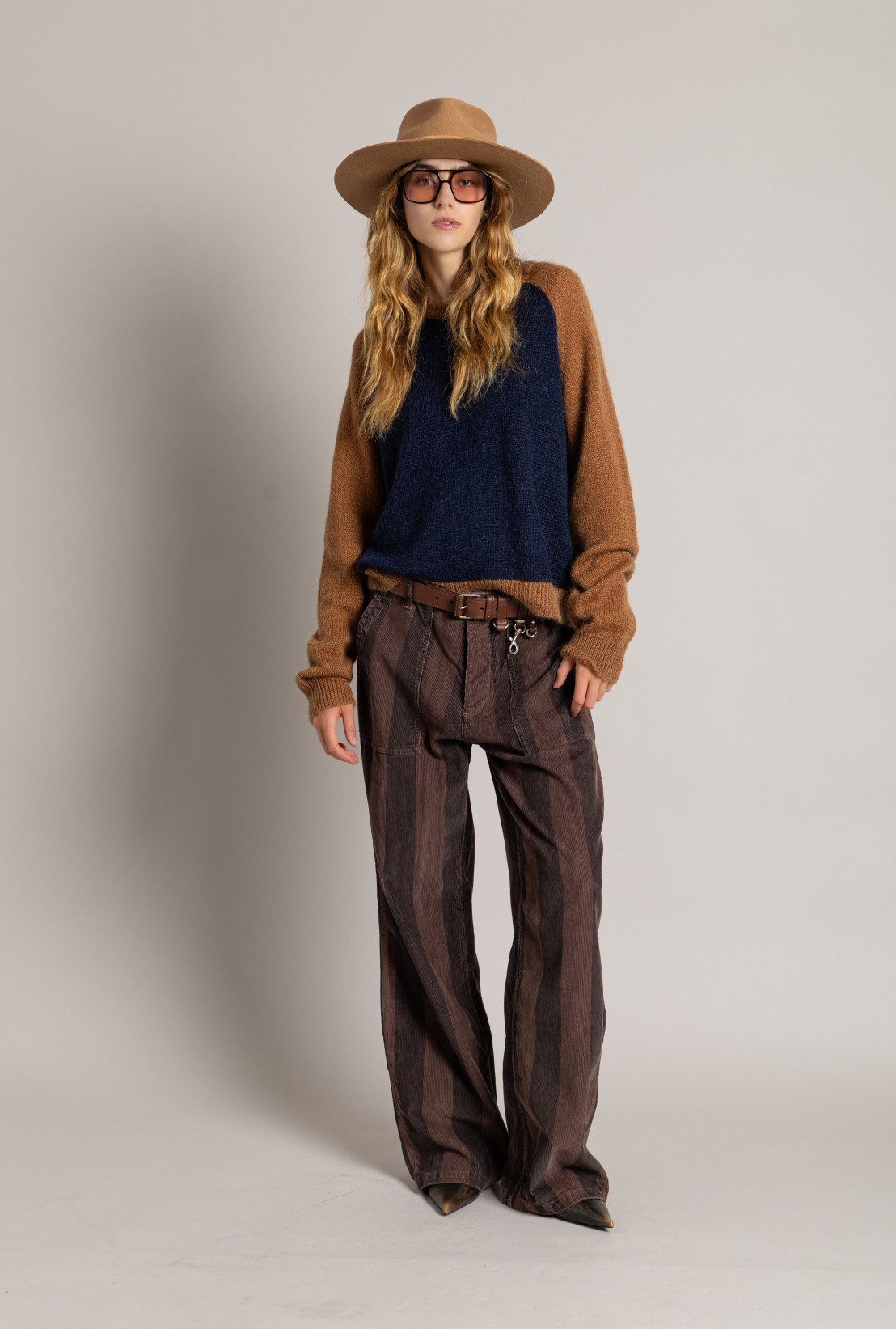 Pantalon VANCOUVER Beetroot stripes