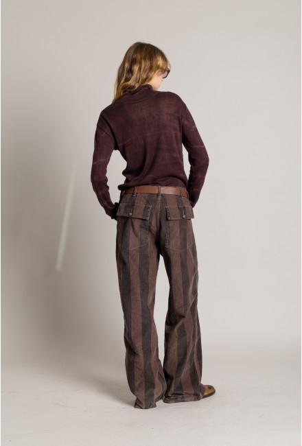 Pantalon VANCOUVER Beetroot stripes