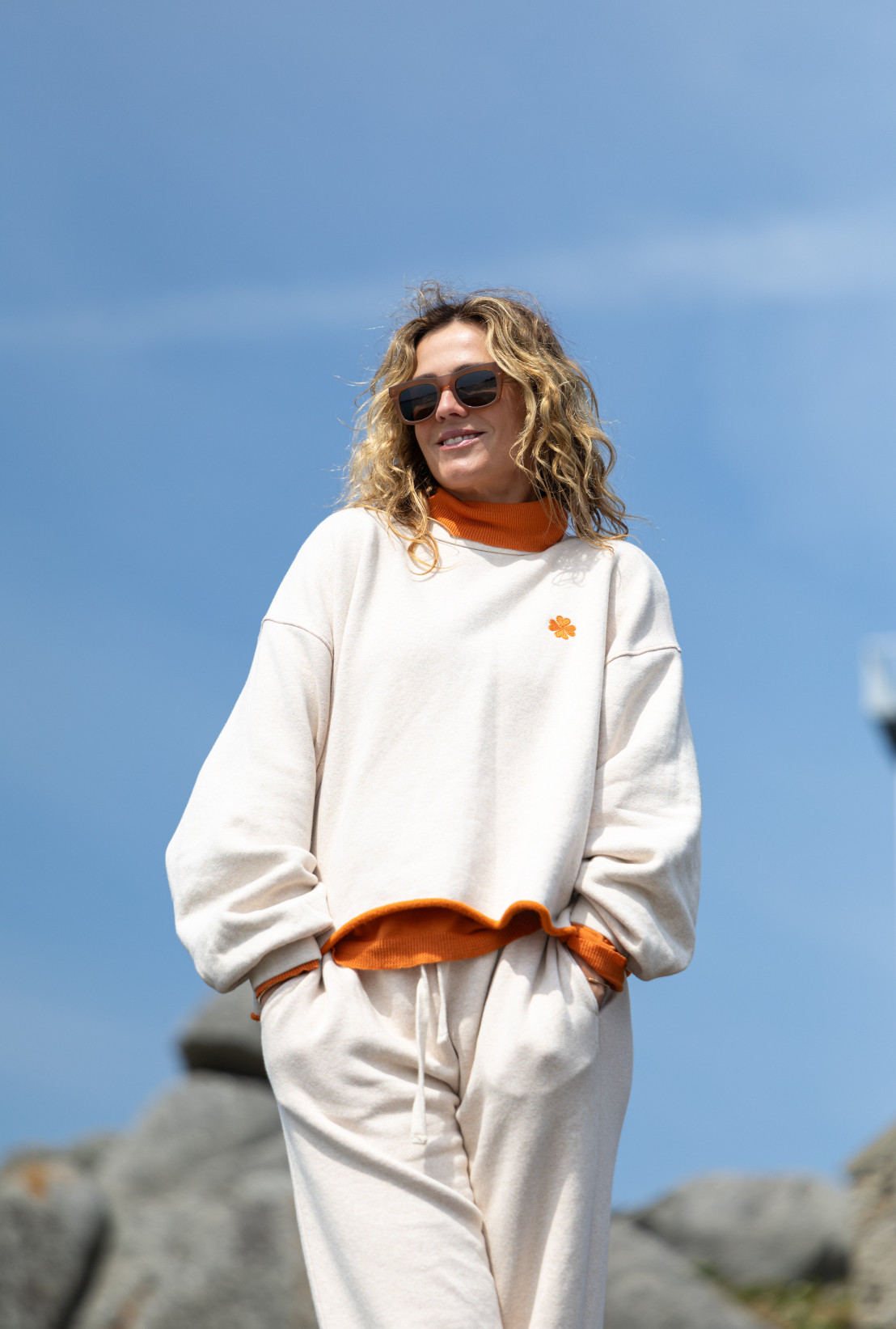 Sweat-Shirt ANDRIA Ecru