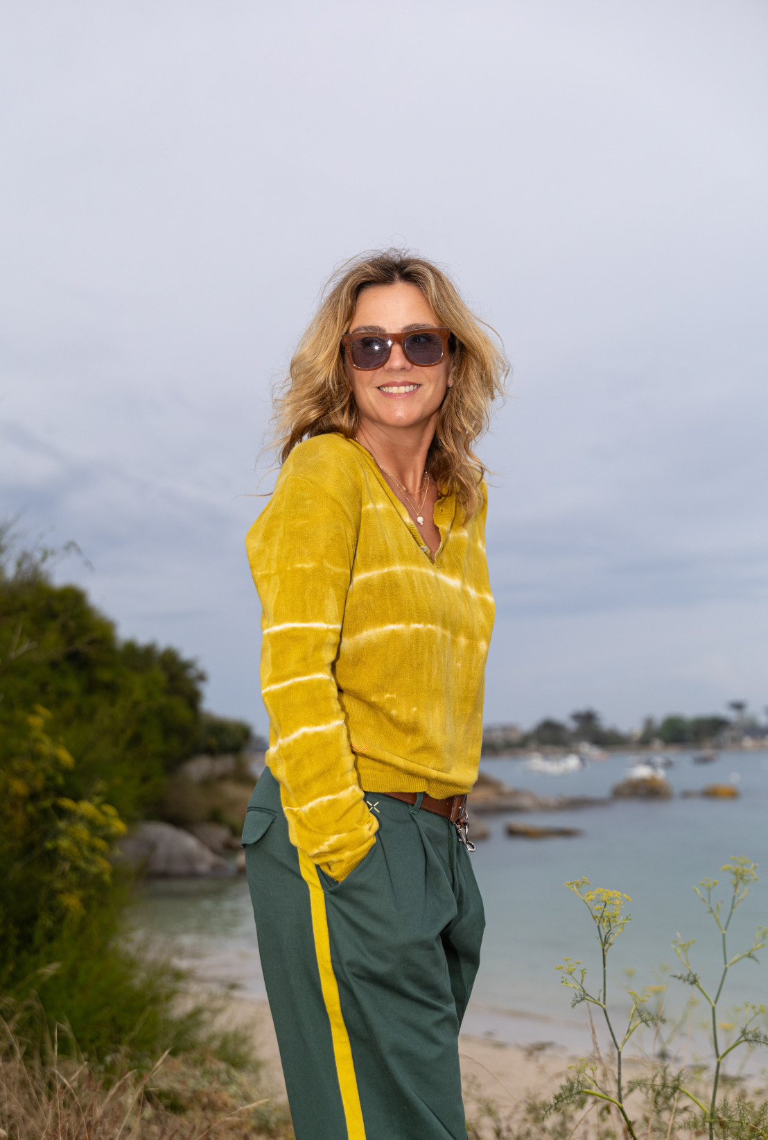 Pull Tunisien LUCCA Gold Tie & Dye