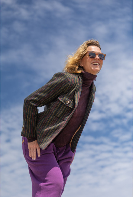 Col Roulé VERONA Beetroot Tie & Dye