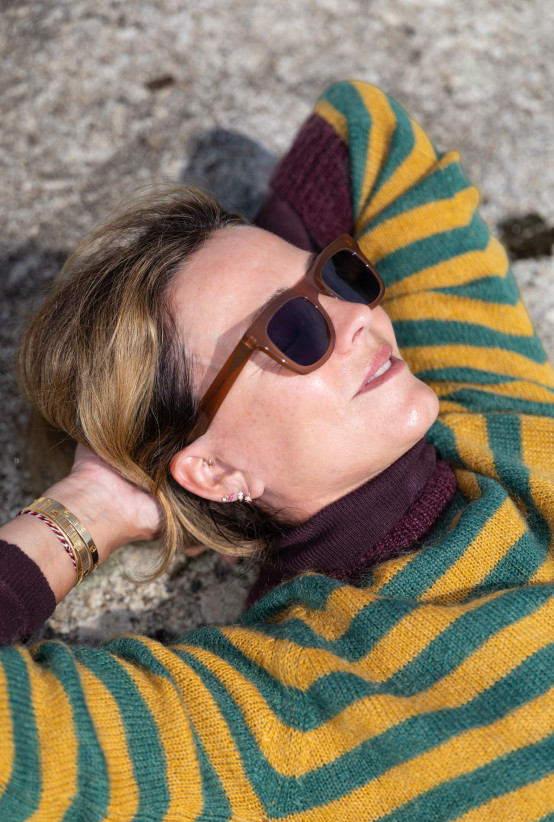 Pull RAVENA Mountain Green Stripes