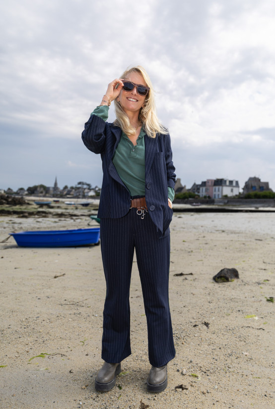 Pantalon CAGLIARI Navy Stripes