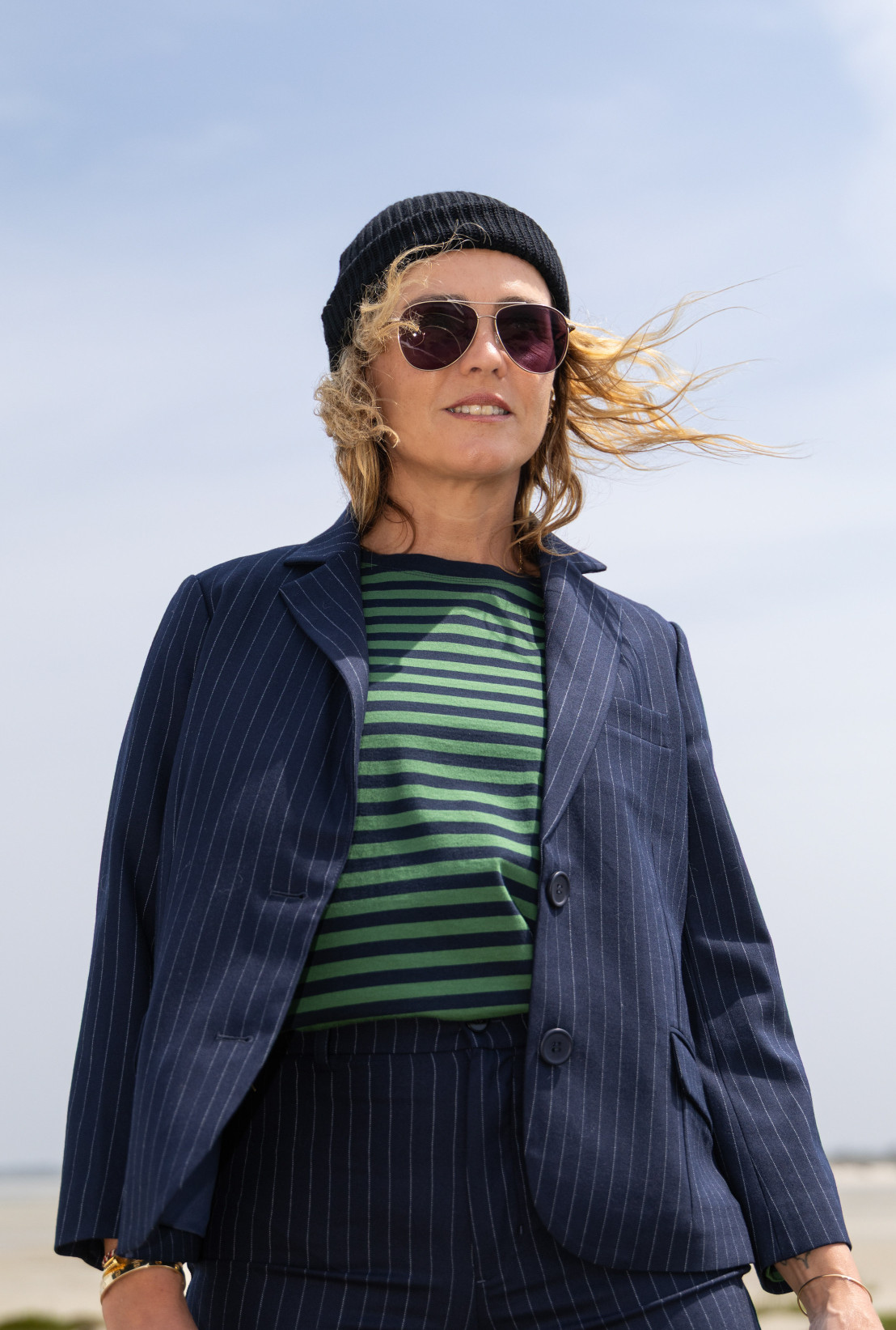 Tee-Shirt NAPOLI Mountain Green Stripes