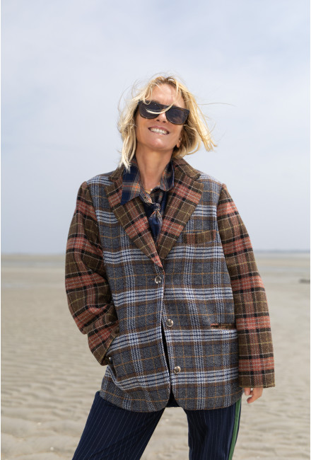 Blazer MESSINA Caramel Checkers